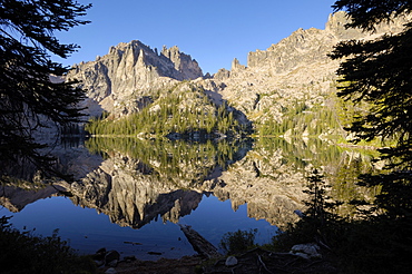 Baron Lake, Sawtooth Mountains, Sawtooth Wilderness, Sawtooth National Recreation Area, Rocky Mountains, Idaho, United States of America, North America