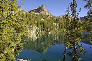 Baron Lake, Sawtooth Mountains, Sawtooth Wilderness, Sawtooth National Recreation Area, Rocky Mountains, Idaho, United States of America, North America