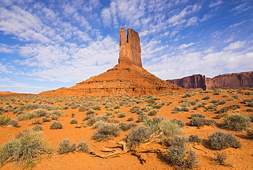 Monument Valley, West Mitten Butte, from Wildcat Trail, Arizona, United States of America, North America