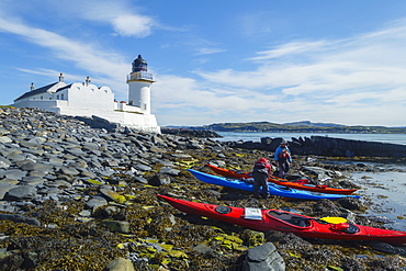 Sea kayaking around the Inner Hebrides, Island of Fladda, Scotland, United Kingdom, Europe