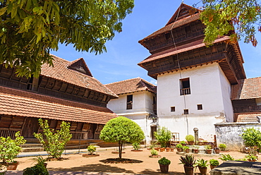 Padmanabhapuram Palace, traditional Keralan architecture, Tamil Nadu, India, South Asia