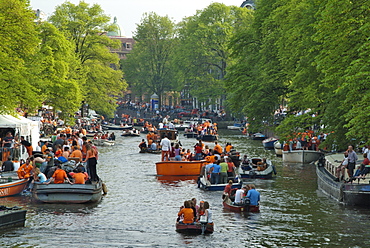 Queen's Day celebrations, Amsterdam, Holland (The Netherlands), Europe