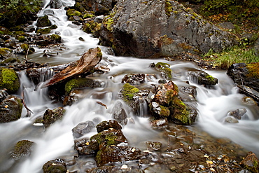 Cascade at Pioneer Falls, Alaska, United States of America, North America