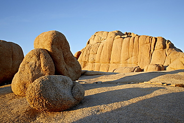 Boulders at sunset, Joshua Tree National Park, California, United States of America, North America