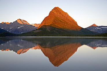 Dawn at Swiftcurrent Lake, Glacier National Park, Montana, United States of America, North America