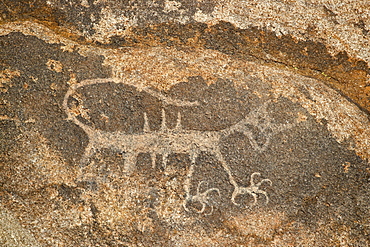 Petroglyph, Alabama Hills, Inyo National Forest, California, United States of America, North America