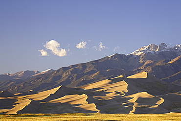 Sand dunes at dusk, Great Sand Dunes National Park, Colorado, United States of America, North America