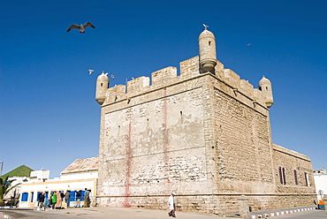 View of the ramparts of the Old City, UNESCO World Heritage Site, Essaouira, Morocco, North Africa, Africa