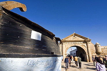 View of the ramparts of the Old City, UNESCO World Heritage Site, Essaouira, Morocco, North Africa, Africa