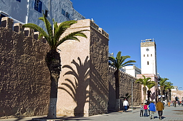 View of the ramparts of the Old City, UNESCO World Heritage Site, Essaouira, Morocco, North Africa, Africa