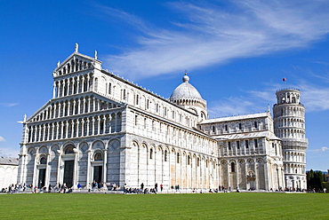 Cathedral and Leaning Tower of Pisa, Piazza dei Miracoli, UNESCO World Heritage Site, Pisa, Tuscany, Italy, Europe