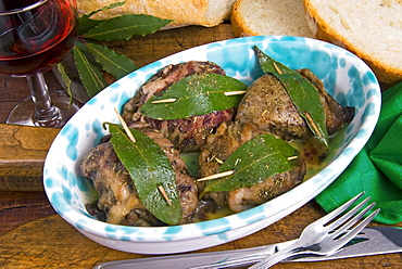 Fegatelli (pork liver Tuscan style), Tuscany, Italy, Europe