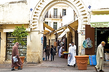 Petit Socco entrance, Tangier, Morocco, North Africa, Africa