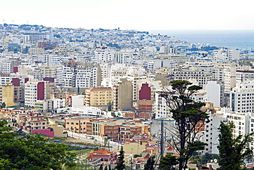 View of Tangier from Charf Hill, Tangier, Morocco, North Africa, Africa