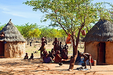 Himba village, Kaokoveld, Namibia, Africa