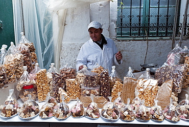 Nougat seller, Medina, Tetouan, Morocco, North Africa, Africa