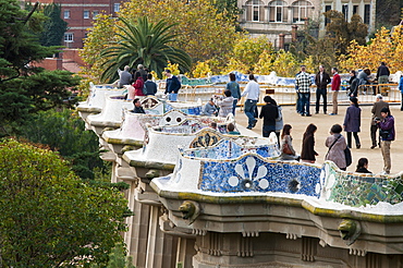 Guell Park (Parc Guell), Unesco World Heritage Site, Barcelona, Catalunya (Catalonia) (Cataluna), Spain, Europe