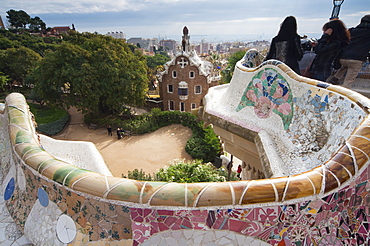 Guell Park (Parc Guell), Unesco World Heritage Site, Barcelona, Catalunya (Catalonia) (Cataluna), Spain, Europe