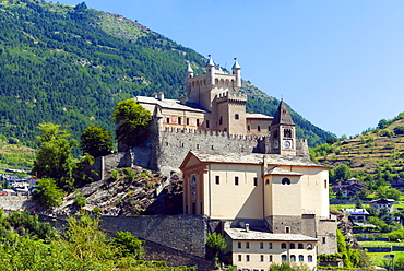 Saint-Pierre Castle, Saint Pierre, Aosta Valley, Italian Alps, Italy, Europe