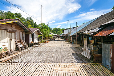 Annah Rais Bidayuh longhouse, Kuching, Sarawak, Malaysian Borneo, Malaysia, Southeast Asia, Asia,