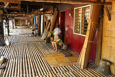 Annah Rais Bidayuh longhouse, Kuching, Sarawak, Malaysian Borneo, Malaysia, Southeast Asia, Asia,