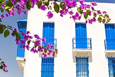 Balcony, Sidi Bou said, Tunisia, North Africa, Africa