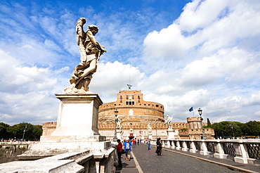 Mausoleum of Hadrian also known as Castel Sant'Angelo, Ponte Sant'Angelo, Unesco World Heritage Site, Rome, Latium, Italy, Europe