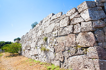 City ramparts of Roman town of Cosa, Ansedonia, Grosseto province, Maremma, Tuscany, Italy, Europe