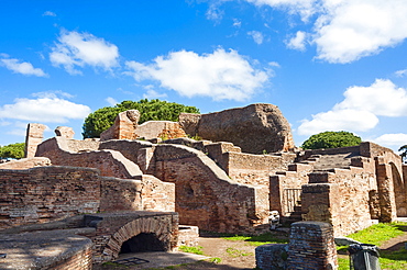 Terme del Foro (Public bath), Ostia Antica archaeological site, Ostia, Rome province, Lazio, Italy, Europe