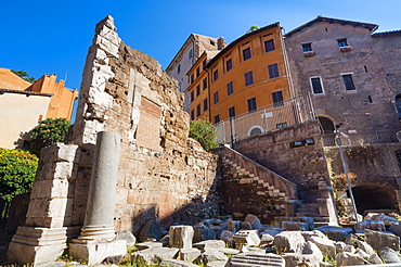 Ruins of temple of Bellona, UNESCO World Heritage Site, Rome, Lazio, Italy, Europe