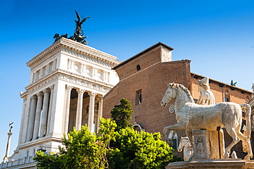 Pollux, Dioskourus on top of Cordonata, Campidoglio (Capitoline Hill), Rome, UNESCO World Heritage Site, Lazio, Italy, Europe