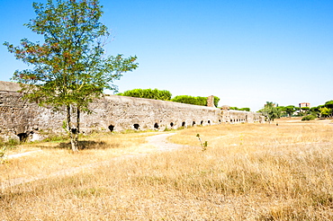 Parco degli Acquedotti, Appian Way Regional Park, Remains of Roman aqueduct Felice, Rome, Lazio, Italy, Europe