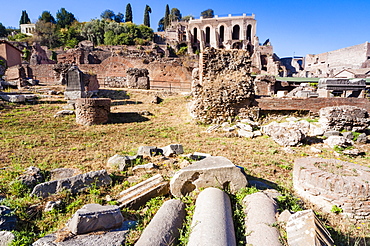 Columns at Roman Forum, UNESCO World Heritage Site, Rome, Lazio, Italy, Europe