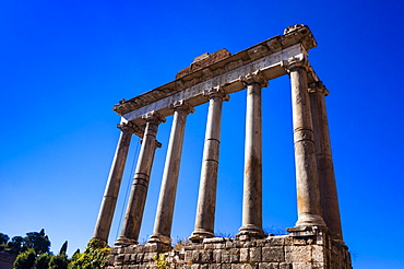 Temple of Saturn, Roman Forum, UNESCO World Heritage Site, Rome, Lazio, Italy, Europe