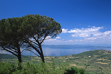 View from Montefiascone of Bolsena Lake, Lazio, Italy, Europe