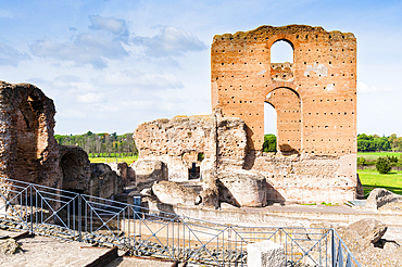 Calidarium, Terme, Baths, Roman Villa of Quintilii, Appian Way, Rome, Latium (Lazio), Italy, Europe