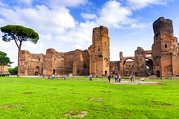 Exterior, Baths of Caracalla, UNESCO World Heritage Site, Rome, Latium (Lazio), Italy, Europe