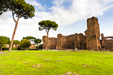 Exterior, Baths of Caracalla, UNESCO World Heritage Site, Rome, Latium (Lazio), Italy, Europe