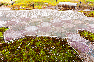 Floor, Palestra, Gym, inner courtyard, Baths of Caracalla, UNESCO World Heritage Site, Rome, Latium (Lazio), Italy, Europe