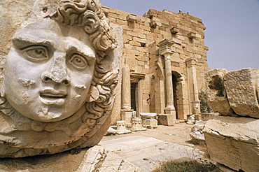 Septimius Severus (Septimus Severus) Forum, Leptis Magna, UNESCO World Heritage Site, Tripolitania, Libya, North Africa, Africa