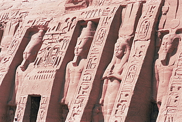 Queen Nefertari's Temple, dedicated to Hathor, Abu Simbel, UNESCO World Heritage Site, Nubia, Egypt, North Africa, Africa