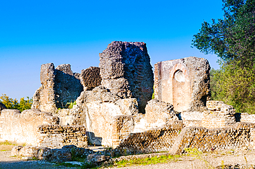 Ruins of Palace, Hadrian's Villa, UNESCO World Heritage Site, Tivoli, Province of Rome, Latium (Lazio), Italy, Europe