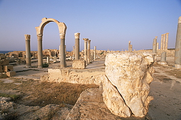 Curia Gate, Sabrata (Sabratha), UNESCO World Heritage Site, Tripolitania, Libya, North Africa, Africa