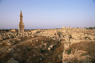 Punic mausoleum, Sabrata (Sabratha), Tripolitania, Libya, North Africa, Africa