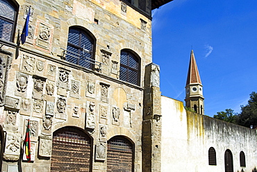 Palazzo Pretorio and Dome's Belltower, Arezzo, Tuscany, Italy, Europe