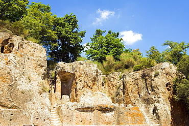 Ildebranda Tomb, Etruscan Necropolis of Sovana, Sovana, Grosseto, Tuscany, Italy, Europe