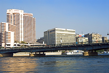 October 6th Bridge, Nile River, Cairo, Egypt, North Africa, Africa