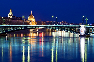 Pont de l'Universite, River Rhone, Lyon, Rhone Valley, France, Europe