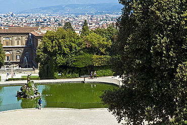 Fountain of Neptune, Boboli Garden, Florence (Firenze), UNESCO World Heritage Site, Tuscany, Italy, Europe