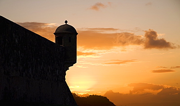 Sunset, Fort San Felipe, Puerto Plata, Dominican Republic, West Indies, Caribbean, Central America